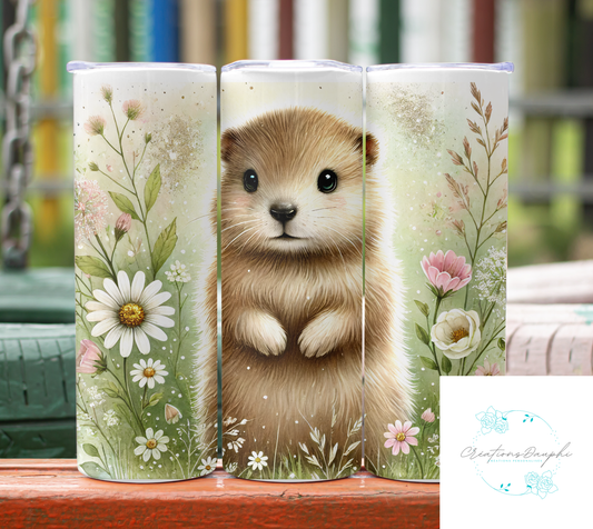 marmotte champs de fleurs